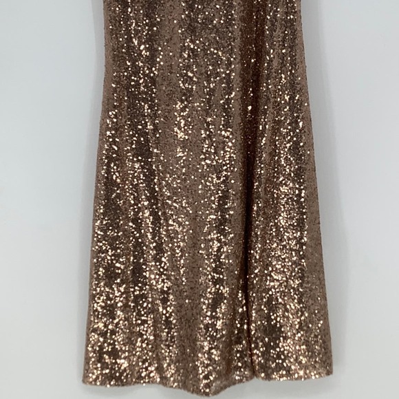 NEW Dessy Collection Size 12 Elle Sequin Cowl Back Cinnamon Dress $292 msrp J2-6 - Picture 8 of 10